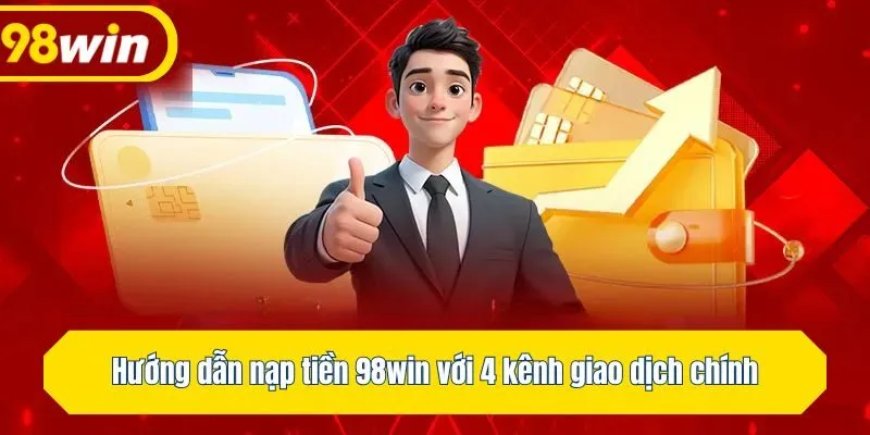 Hướng dẫn nạp tiền 98win với 4 kênh giao dịch chính